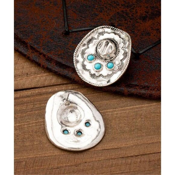 Cowboy Hat Earrings - Picture 3 of 5